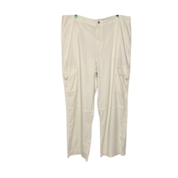 American Eagle Outfitters Pants - American Eagle Cream Tan Super High Rise Baggy Wide Leg Cargo Pants‎ size 20